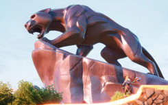Fortnite的黑豹雕像即興紀念
