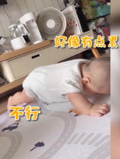 寶寶做平板支撐5秒倒下網(wǎng)友像極了我減肥的意志