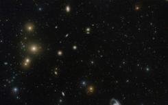 巨型星團的重力變形 放大來自遙遠星系的光