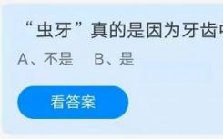 螞蟻莊園8月20日答案最新的蟲(chóng)牙真的是因?yàn)檠例X里有昆蟲(chóng)嗎