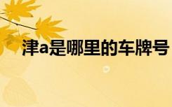 津a是哪里的車牌號 津A是哪里的車牌號