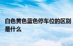 白色黃色藍(lán)色停車位的區(qū)別 藍(lán)色停車位和白色停車位的區(qū)別是什么