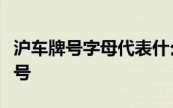 滬車(chē)牌號(hào)字母代表什么意思 滬C是哪里的車(chē)牌號(hào)