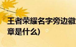 王者榮耀名字旁邊徽章 (王者榮耀名字旁邊徽章是什么)