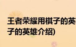王者榮耀用棋子的英雄叫什么 (王者榮耀用棋子的英雄介紹)