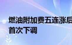 燃油附加費五連漲后下調(diào)最高60元，是今年首次下調(diào)