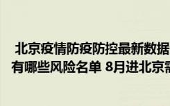  北京疫情防疫防控最新數(shù)據(jù)消息：北京懷柔是低風(fēng)險(xiǎn)地區(qū)嗎有哪些風(fēng)險(xiǎn)名單 8月進(jìn)北京需要核酸檢測(cè)證明嗎