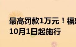 最高罰款1萬(wàn)元！福建明確：隨意棄養(yǎng)犬只，10月1日起施行