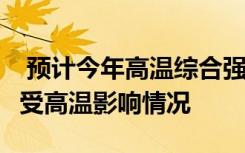 預(yù)計今年高溫綜合強度為1961年來最強 中國受高溫影響情況