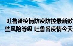  吐魯番疫情防疫防控最新數(shù)據(jù)消息：吐魯番現(xiàn)在疫情屬于哪些風(fēng)險(xiǎn)等級 吐魯番疫情今天封城了嗎
