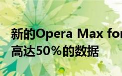 新的Opera Max for Android聲稱可以節(jié)省高達50％的數(shù)據(jù)