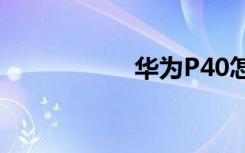 華為P40怎么啟用5G