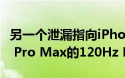 另一個(gè)泄漏指向iPhone 12 Pro和iPhone 12 Pro Max的120Hz ProMotion顯示器