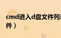 cmd進(jìn)入d盤(pán)文件列表（cmd進(jìn)入d盤(pán)某個(gè)文件）