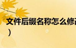 文件后綴名稱怎么修改（文件后綴名怎么修改）