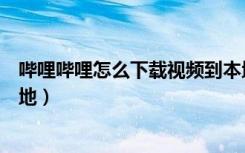 嗶哩嗶哩怎么下載視頻到本地（嗶哩嗶哩視頻怎么下載到本地）