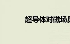 超導(dǎo)體對磁場具有超強的彈性