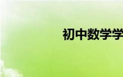 初中數(shù)學(xué)學(xué)習(xí)方法淺析