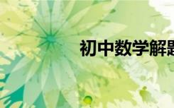 初中數(shù)學解題方法與技巧