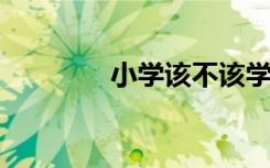 小學(xué)該不該學(xué)習(xí)英語輔導(dǎo)班
