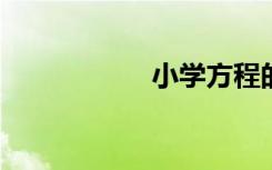 小學方程的解題方法