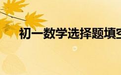 初一數(shù)學(xué)選擇題填空題的解題技巧方法