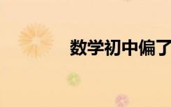 數(shù)學初中偏了數(shù)學差怎么辦