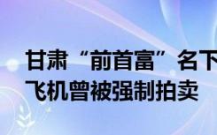甘肅“前首富”名下財(cái)產(chǎn)再被懸賞執(zhí)行 兩架飛機(jī)曾被強(qiáng)制拍賣