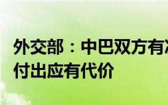 外交部：中巴雙方有決心、有能力讓恐怖分子付出應(yīng)有代價(jià)