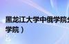 黑龍江大學(xué)中俄學(xué)院分?jǐn)?shù)線（黑龍江大學(xué)中俄學(xué)院）