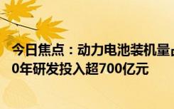 今日焦點：動力電池裝機量占全球1/3！寧德時代曾毓群：10年研發(fā)投入超700億元