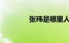 張瑋是哪里人（張瑋是誰）