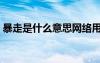 暴走是什么意思網(wǎng)絡(luò)用語（暴走是什么意思）