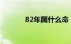82年屬什么命（82年屬什么）