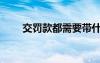 交罰款都需要帶什么證件（交罰款）