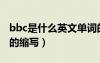 bbc是什么英文單詞的縮寫(xiě)（bbc是什么意思的縮寫(xiě)）
