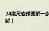 24魔尺變球圖解一步一步（24段魔尺變球圖解）