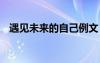 遇見(jiàn)未來(lái)的自己例文 遇見(jiàn)未來(lái)的自己作文