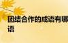 團(tuán)結(jié)合作的成語(yǔ)有哪些四個(gè)字 團(tuán)結(jié)合作的成語(yǔ)