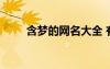含夢(mèng)的網(wǎng)名大全 有關(guān)夢(mèng)的網(wǎng)名大全