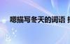 嗯描寫冬天的詞語(yǔ) 描寫冬天的詞語(yǔ)參考
