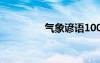 氣象諺語100句 氣象諺語