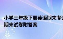 小學(xué)三年級下冊英語期末考試試卷答案 小學(xué)三年級下冊英語期末試卷附答案