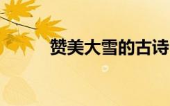 贊美大雪的古詩 贊美大雪的詩句