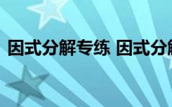 因式分解專練 因式分解同步練習(xí)題目及答案