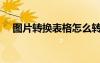圖片轉換表格怎么轉換（圖片轉換表格）