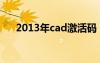 2013年cad激活碼（cad2013激活碼）