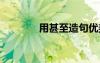 用甚至造句優(yōu)美 用甚至造句
