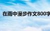 在雨中漫步作文800字 在雨中漫步初中作文
