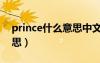 prince什么意思中文翻譯成（prince什么意思）
